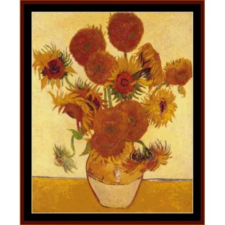 Sunflowers cross stitch pattern from Cross Stitch Collectibles XS-VG07