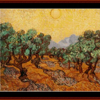 Olive Trees cross stitch pattern from Cross Stitch Collectibles XS-VG15