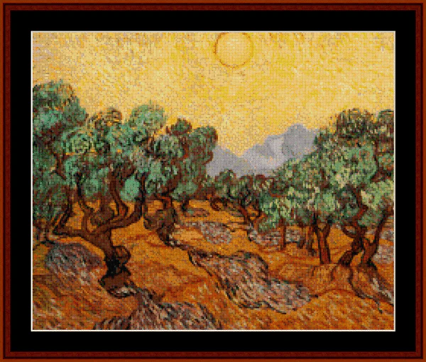 Olive Trees cross stitch pattern from Cross Stitch Collectibles XS-VG15
