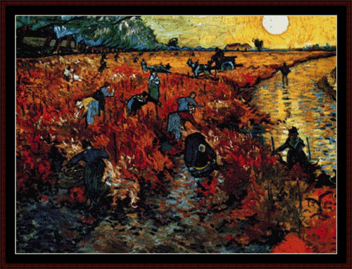 Red Field at Sunset cross stitch pattern from Cross Stitch Collectibles XS-VG36