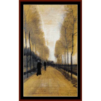 Avenue With Trees cross stitch pattern from Cross Stitch Collectibles XS-VG55