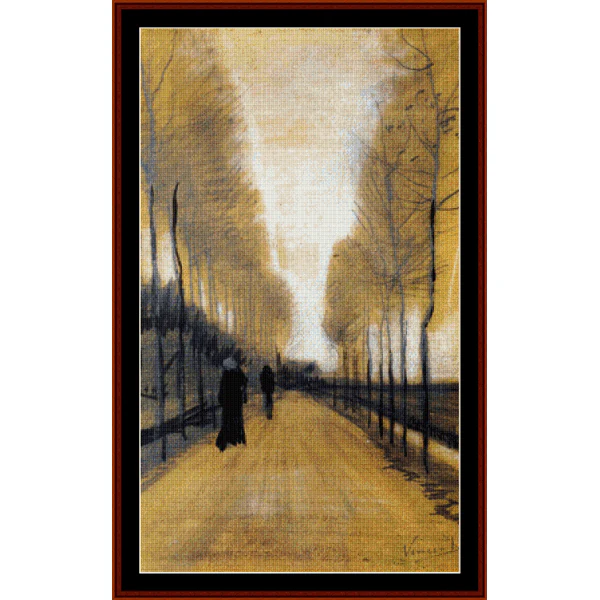 Avenue With Trees cross stitch pattern from Cross Stitch Collectibles XS-VG55