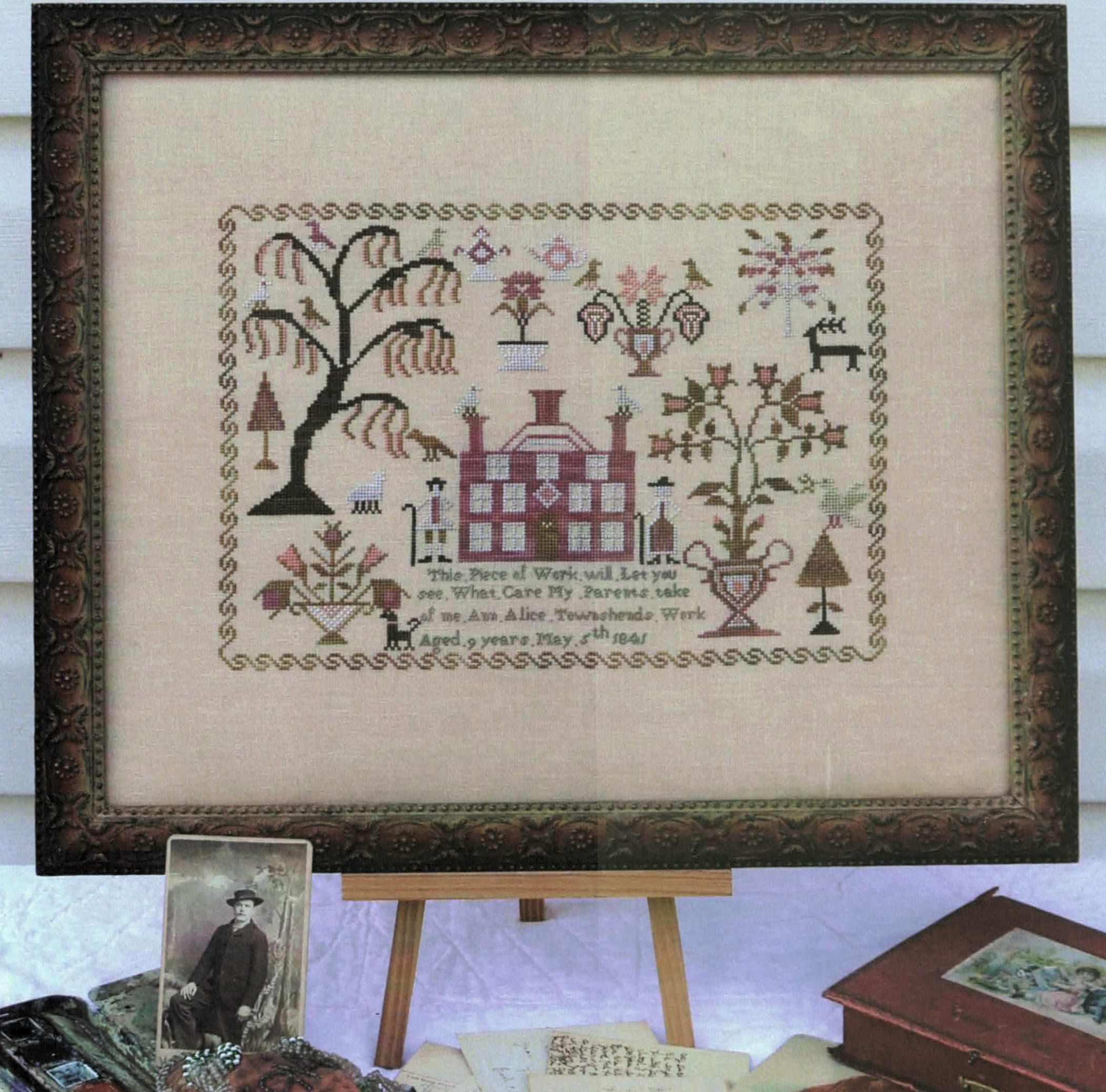My Precious Jewel: Ann Alice Townshend 1841 cross stitch pattern from 1897 Schoolhouse Samplers 1SS-MYP