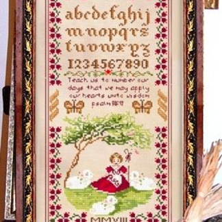 The Shepherdess cross stitch pattern from Passione Ricamo PR-S12