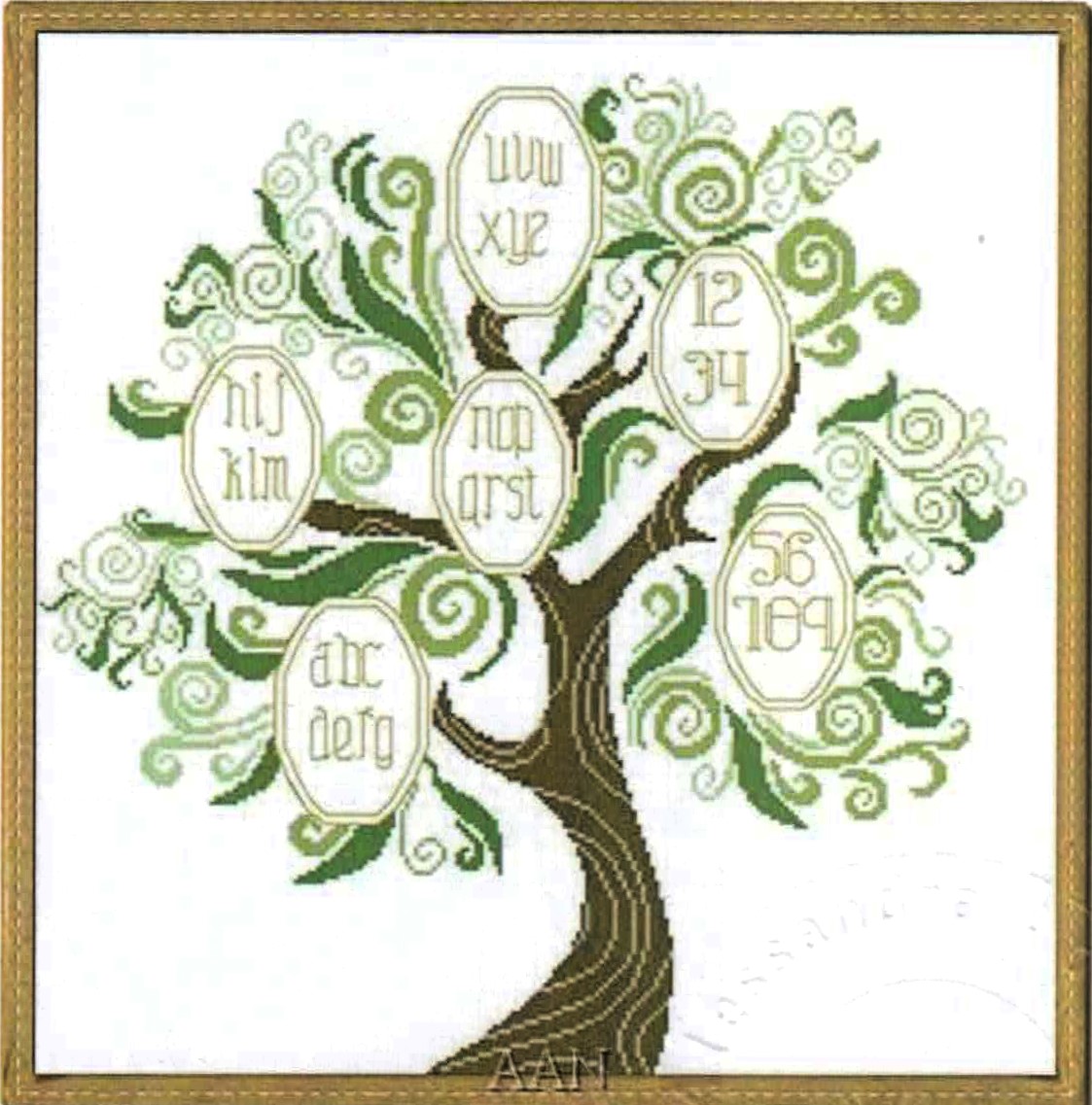 Family Tree cross stitch pattern from Alessandra Adelaide Needleworks AAN-118
