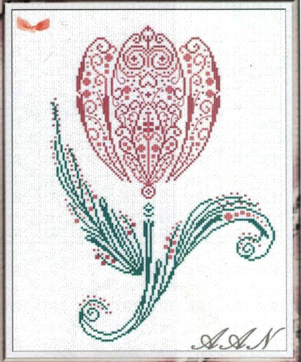 Tulip cross stitch pattern from Alessandra Adelaide Needleworks AAN-199