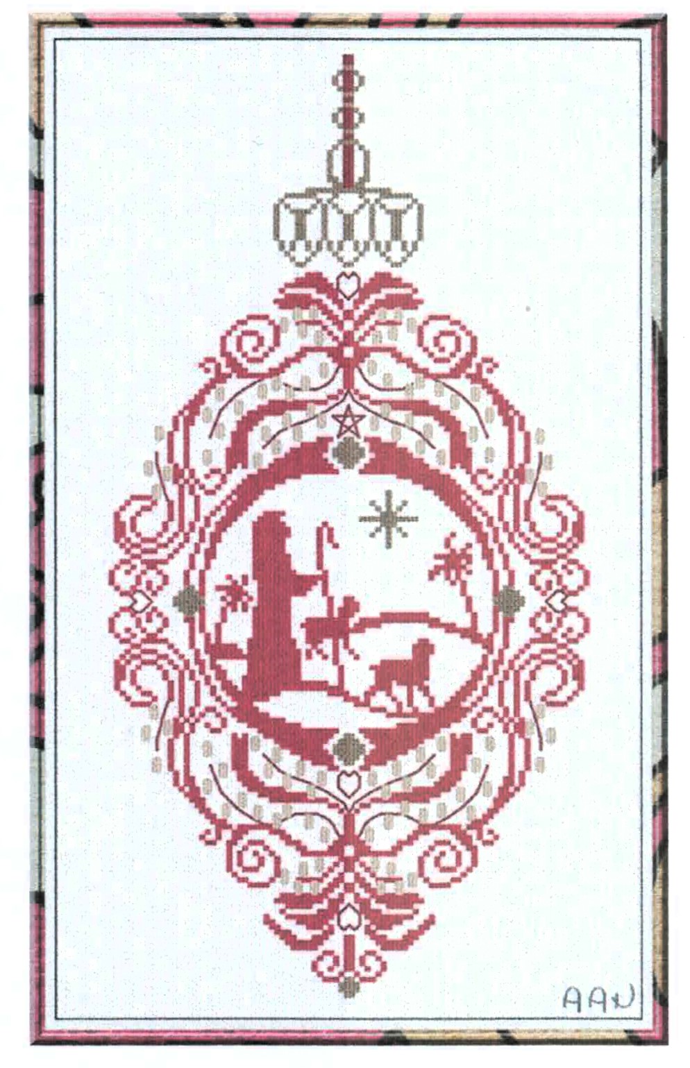 Shepherd Ornament cross stitch pattern from Alessandra Adelaide Needleworks AAN-202