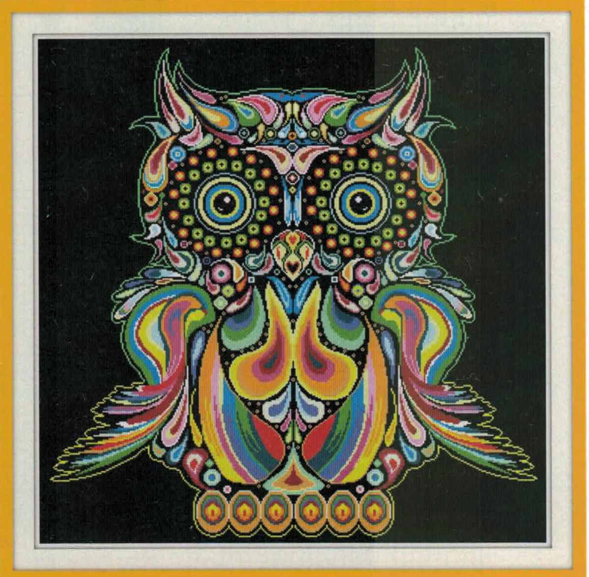 Happy Owl cross stitch pattern from Alessandra Adelaide Needleworks AAN-322