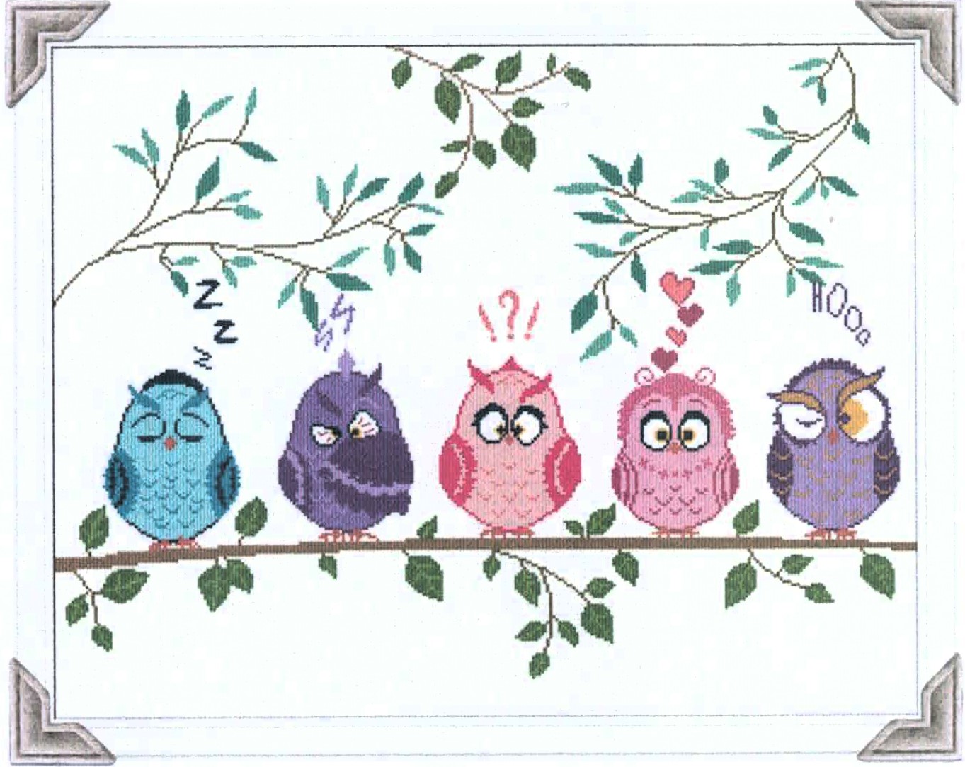 Quattro Chiacchiere tra le Fronde cross stitch pattern from Alessandra Adelaide Needleworks AAN-328
