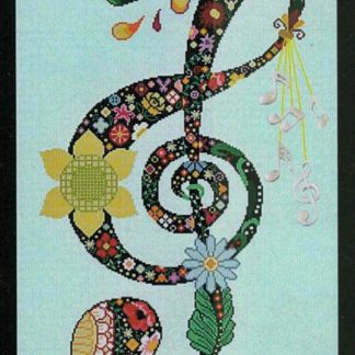 Music cross stitch pattern from Alessandra Adelaide Needleworks AAN-450