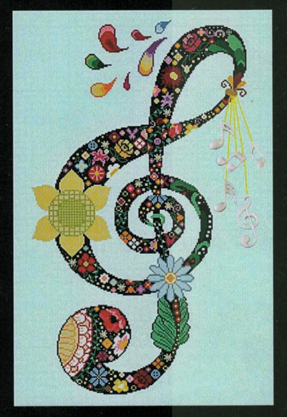Music cross stitch pattern from Alessandra Adelaide Needleworks AAN-450