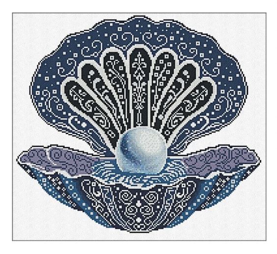 Pearl cross stitch pattern from Alessandra Adelaide Needleworks AAN-974