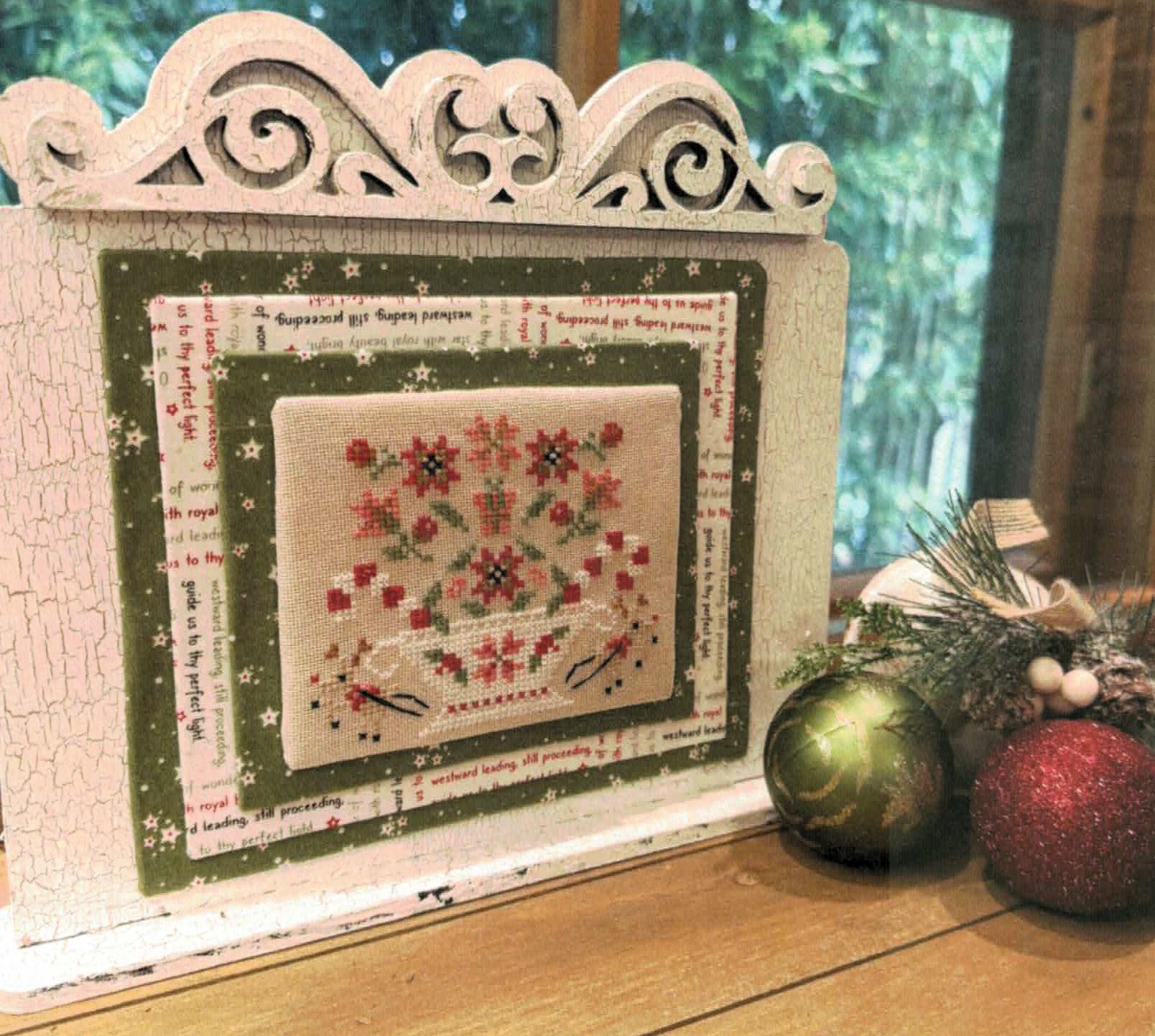 Baskets of Blooms: Christmas cross stitch pattern from Annabella's ABL-CHR