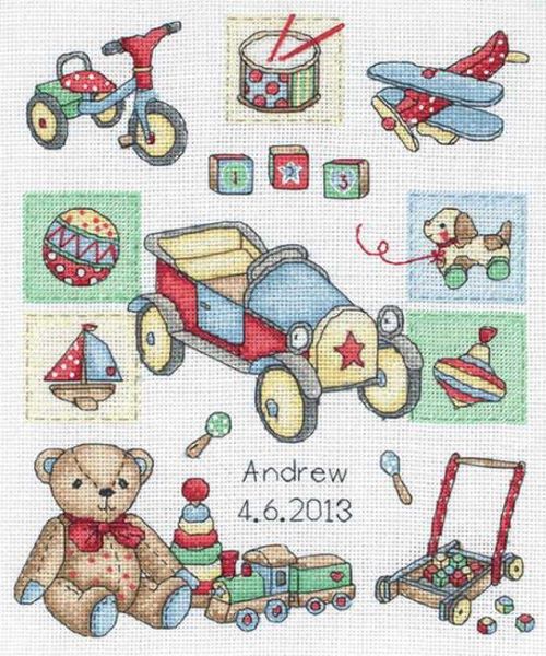 Boy Birth cross stitch kit from Anchor ANC-ACS39