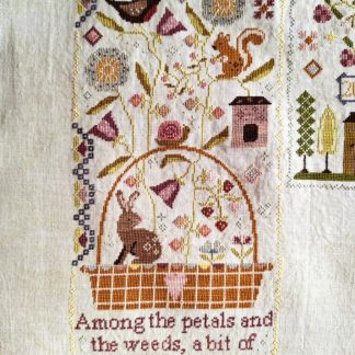 Among the Petals cross stitch pattern from Blueberry Ridge Design BBR-025