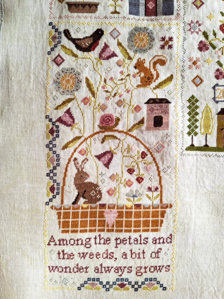 Among the Petals cross stitch pattern from Blueberry Ridge Design BBR-025