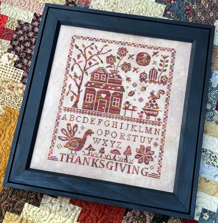 Sampler Holidays: Thanksgiving cross stitch pattern from Blueberry Ridge Design BBR-027