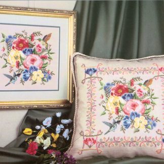 Hummingbird Flora cross stitch pattern from Black Swan Designs BKS-BS34