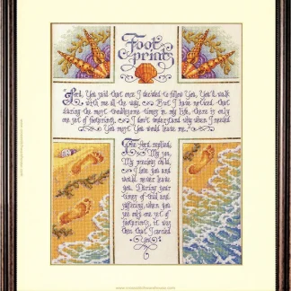 Footprints cross stitch kit from Bucilla BU-42760