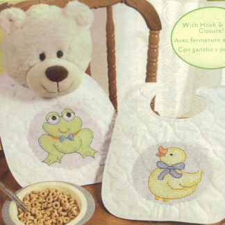 Baby Blocks Bib Pair cross stitch kit from Bucilla BU-45404