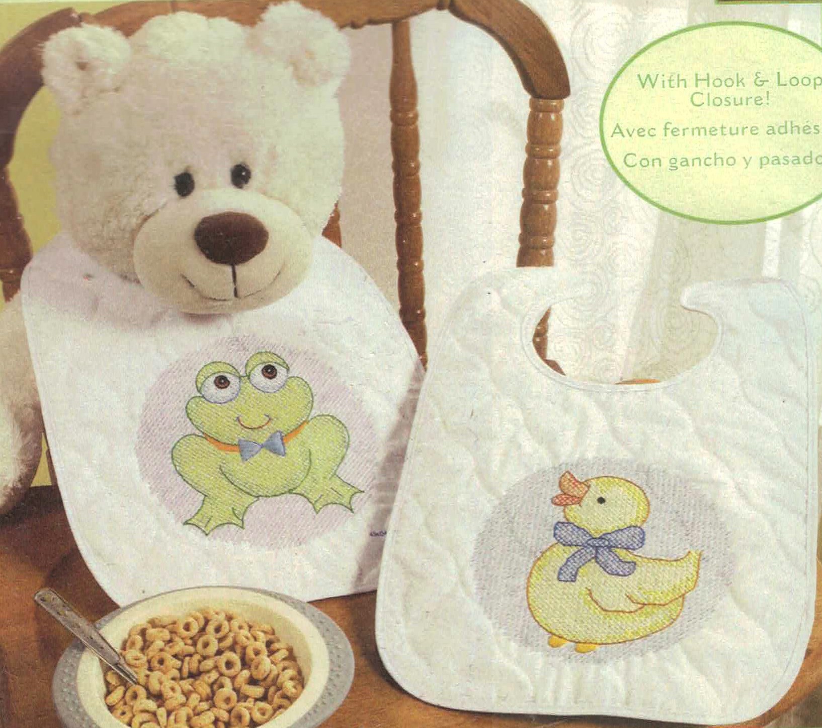 Baby Blocks Bib Pair cross stitch kit from Bucilla BU-45404
