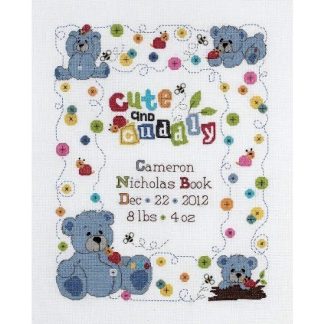 Cute & Cuddly Bears Birth Record cross stitch kit from Bucilla BU-45725