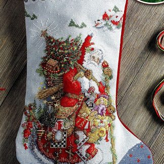 Olde World Santa Stocking cross stitch kit from Bucilla BU-86660