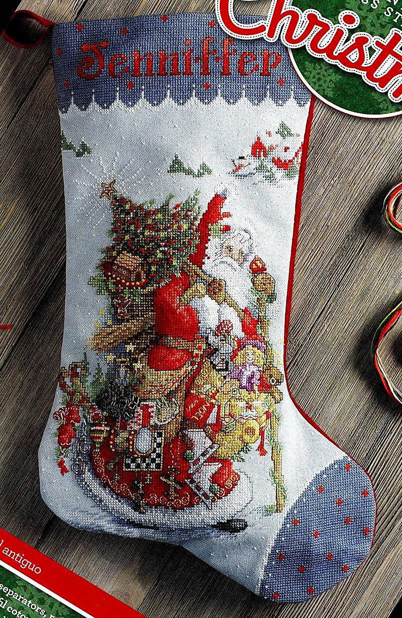 Olde World Santa Stocking cross stitch kit from Bucilla BU-86660
