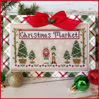 Christmas Market Banner cross stitch pattern from Country Cottage Needleworks CCN-CM01