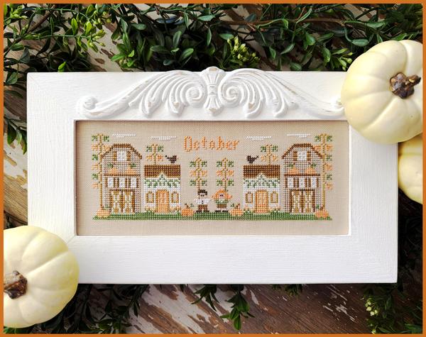 October Mini Village cross stitch pattern from Country Cottage Needleworks CCN-MV10