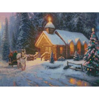 Christmas Chapel 1 cross stitch kit from Candamar Designs CD-51654