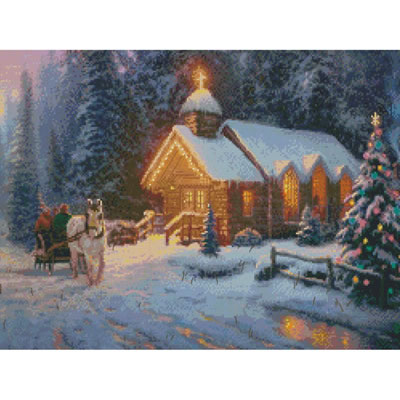Christmas Chapel 1 cross stitch kit from Candamar Designs CD-51654