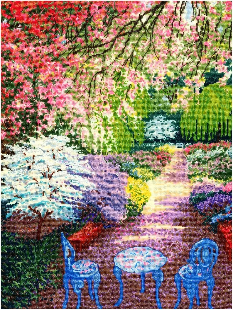 Cherry Blossoms cross stitch kit from Candamar Designs CD-52404