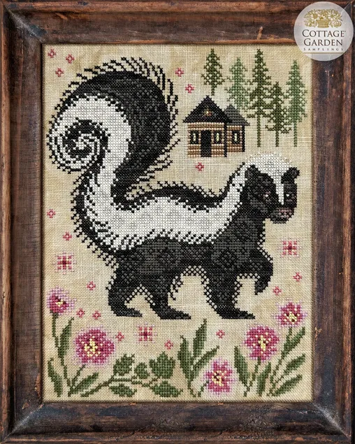 The Skunk cross stitch pattern from Cottage Garden Samplings CGS-1135