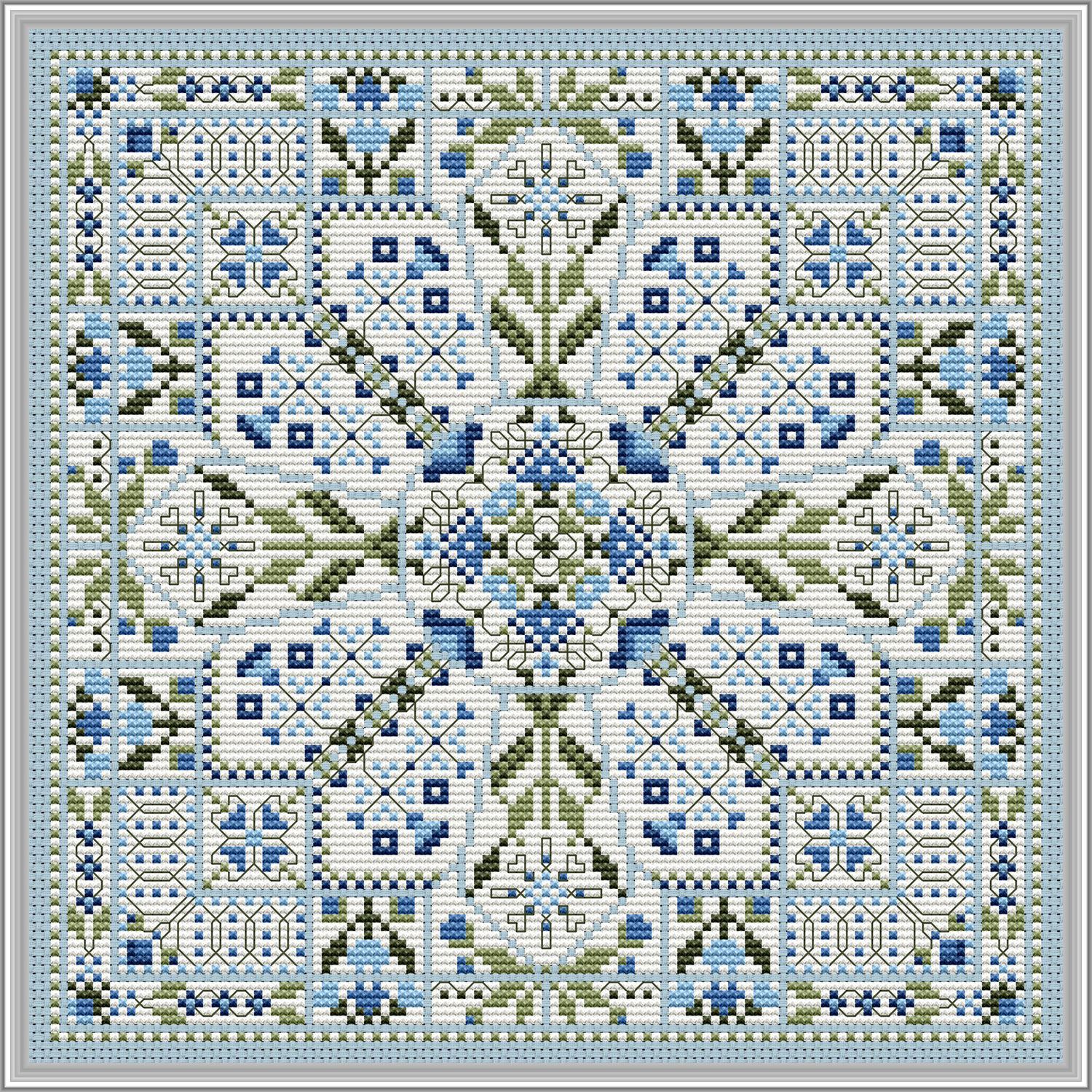 The Winter Window cross stitch pattern from Carolyn Manning Designs CMD-TWW