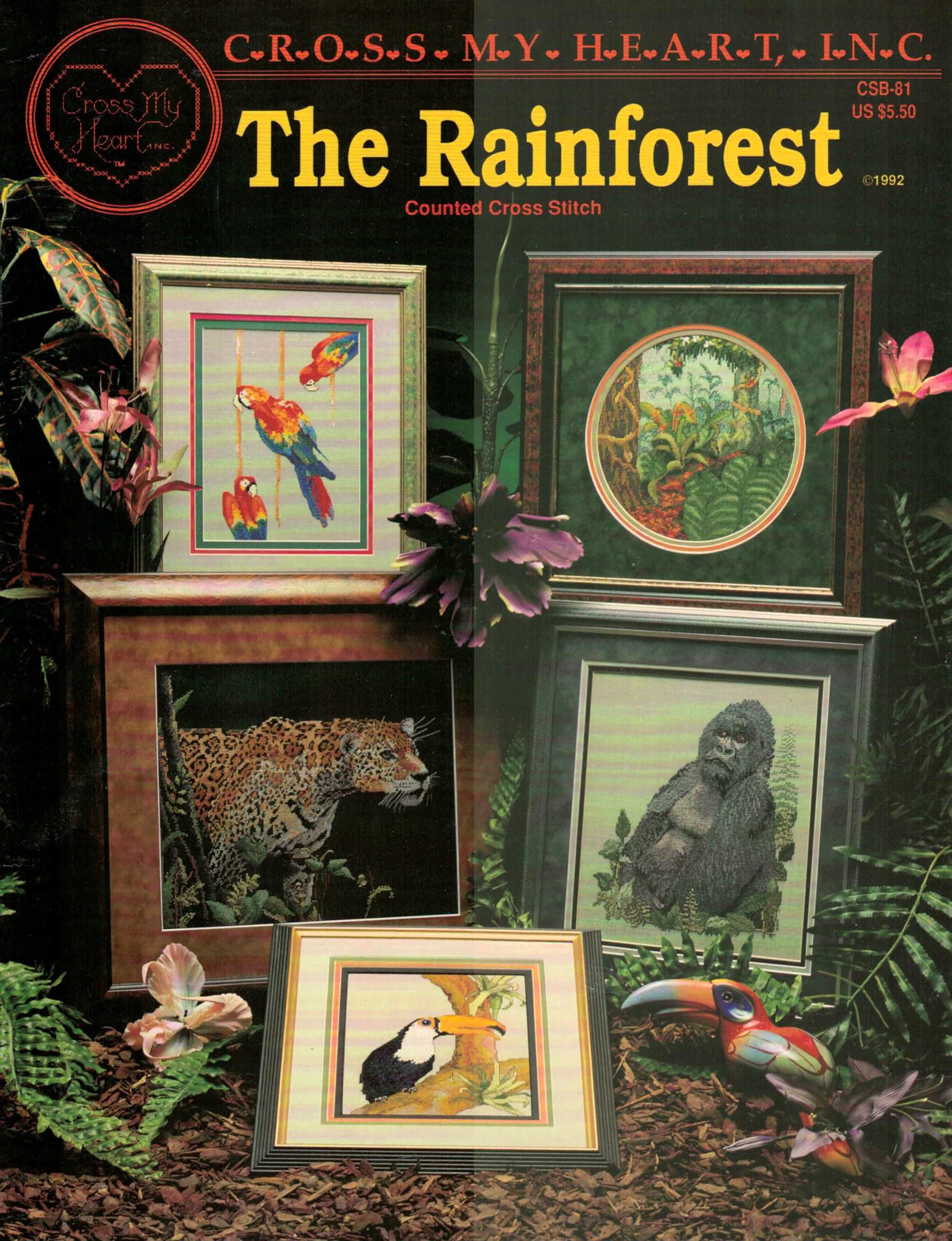 CMH-81 The Rainforest cross stitch book from Cross My Heart