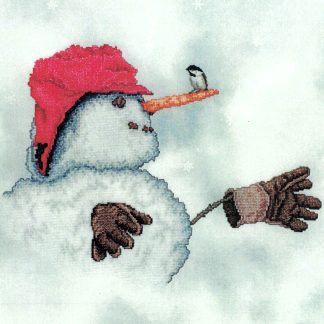 Winter Visitor cross stitch pattern from Crossed Wing Collection CRW-046