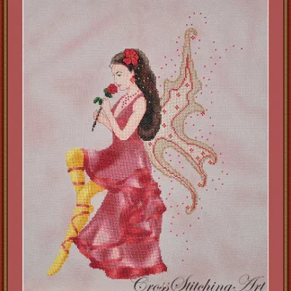Rose Fairy cross stitch pattern from Cross Stitching Art CSA-ROS