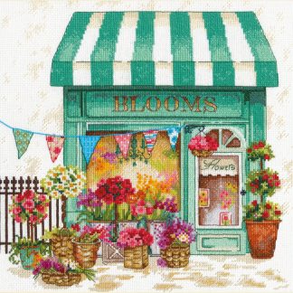Blooms Flower Shop cross stitch kit from Dimensions DM-35401
