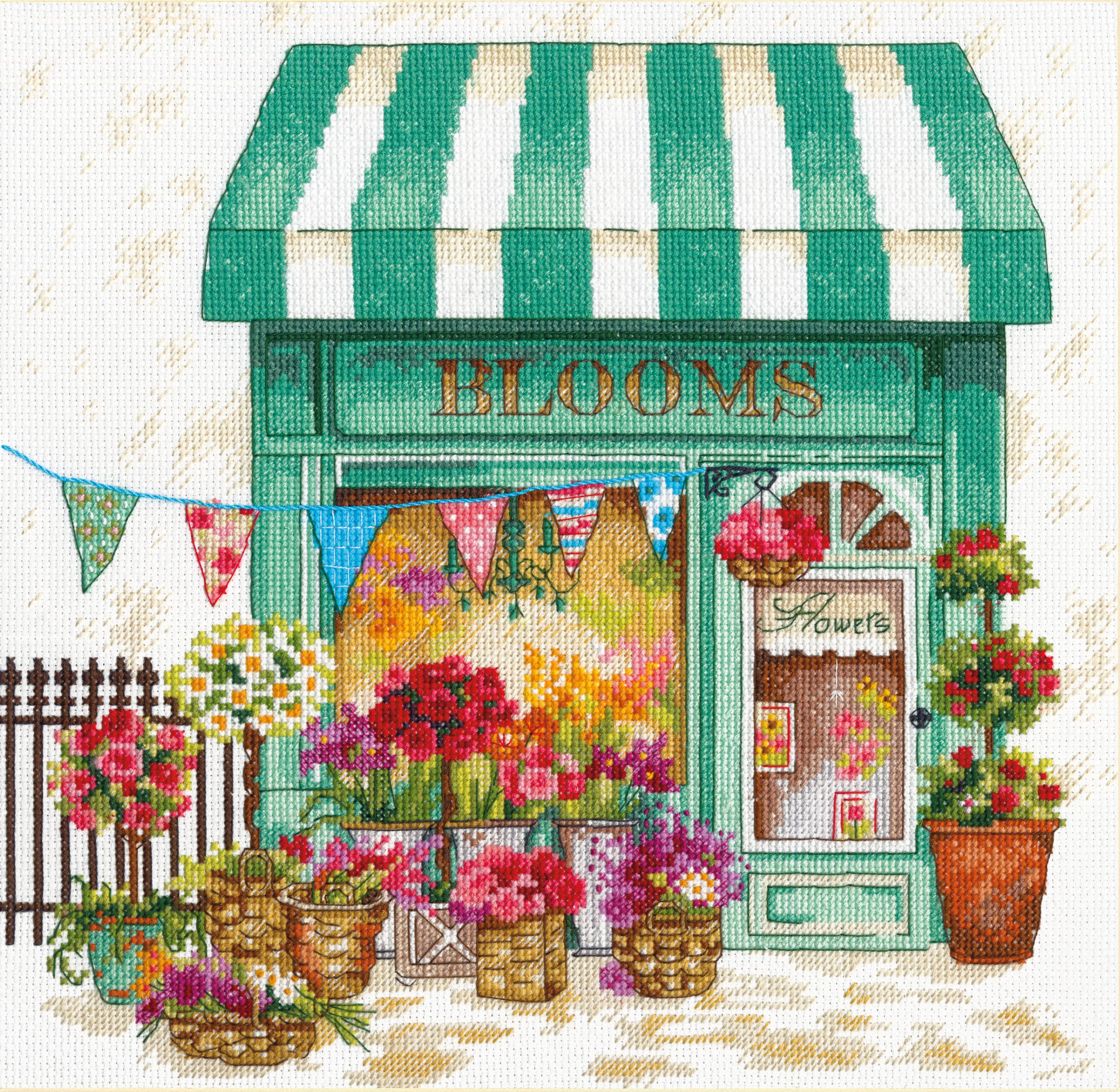 Blooms Flower Shop cross stitch kit from Dimensions DM-35401