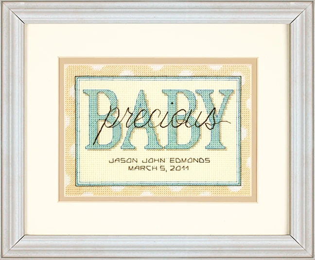 Sweet Baby Birth Record cross stitch kit from Dimensions DM-65110
