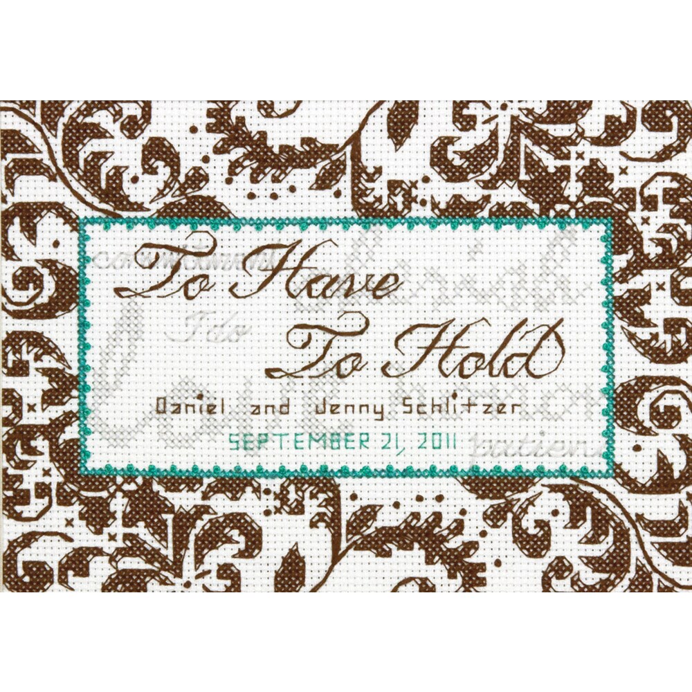 Treasured Words Wedding Record cross stitch kit from Dimensions DM-65112