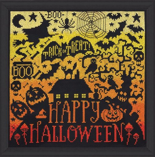 Happy Halloween cross stitch kit from Design Works DW-7150