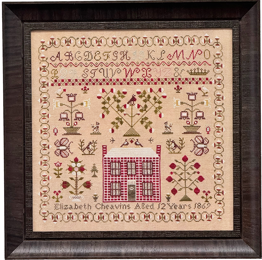 Elizabeth Cheavins 1869 cross stitch pattern from Fox and Rabbit FAR-ELI