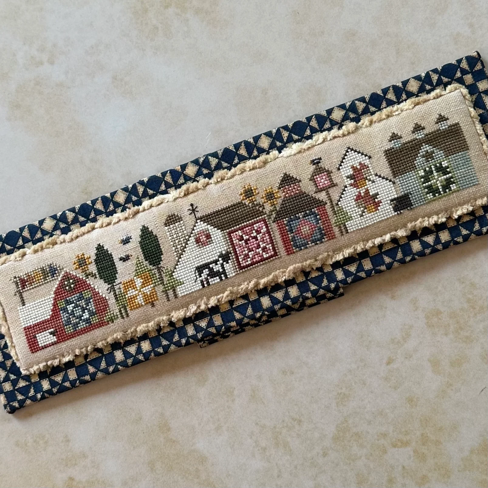 Quilted Tiny Town cross stitch pattern from Heart in Hand Needleart HIH-QUI