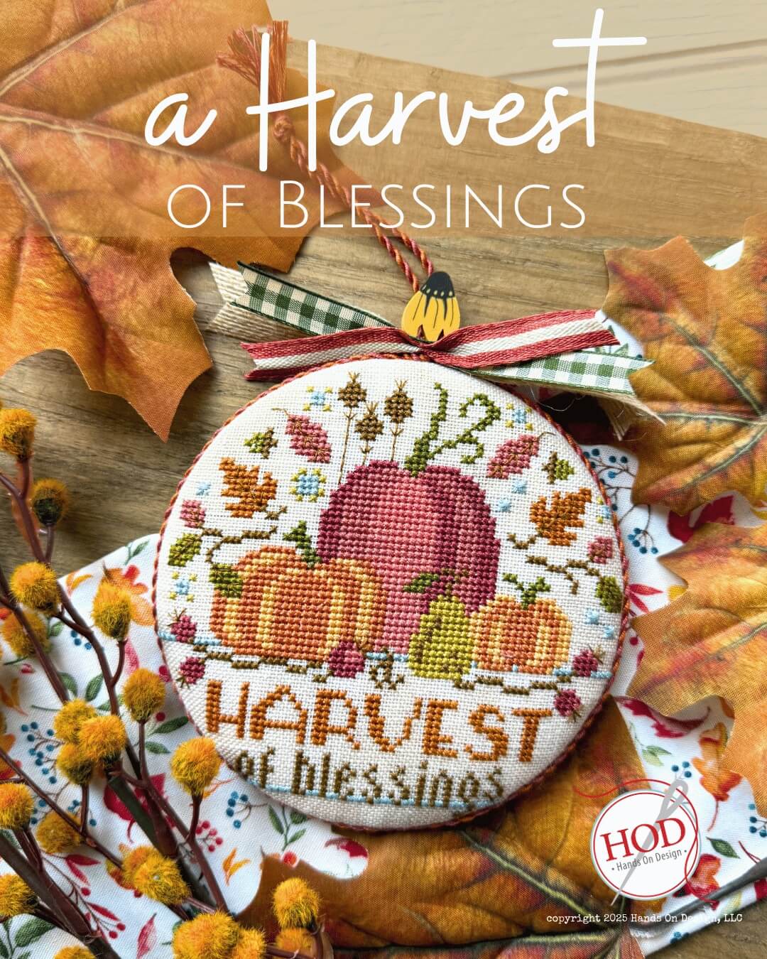 A Harvest of Blessings cross stitch pattern from Hands On Design HOD-337