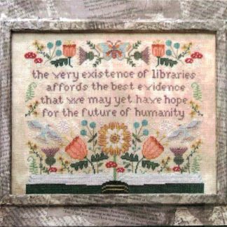 An Ode to Libraries cross stitch pattern from Heartstring Samplery HSS-ANO