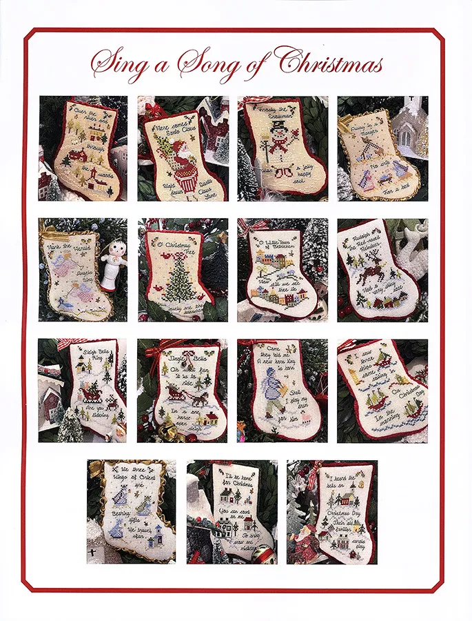 Sing a Song of Christmas Stockings cross stitch book from JBW Designs JBW-450