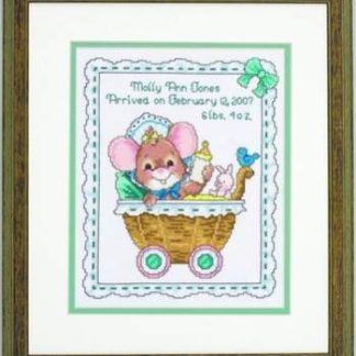 Bottle Baby Announcement cross stitch kit from JCA JCA-04438