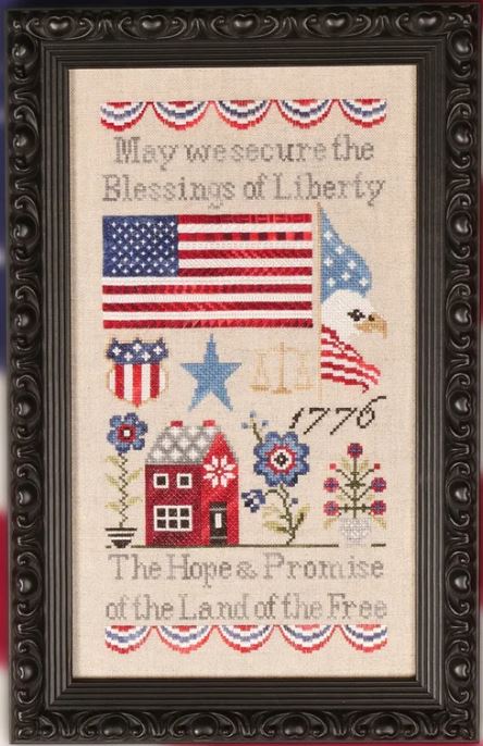 Patriotic Sampler 2 cross stitch pattern from Jeannette Douglas Designs JDD362